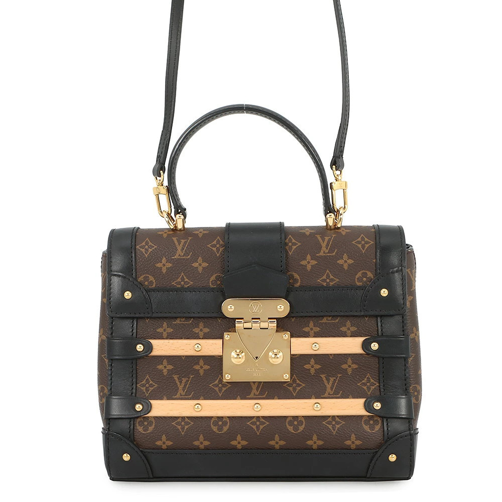 Louis Vuitton Monogram Trianon Handbag Shoulder Black